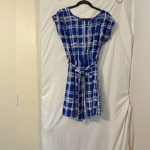 Cobalt blue and white dress by Charlie